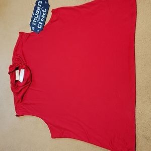 Jillian Nicole 3X Sleeveless Top Tango Red New Gathered Mock Neckline